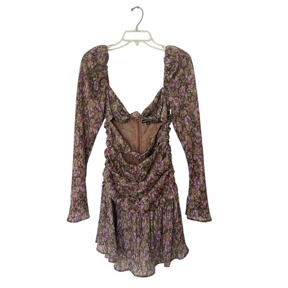 For Love & Lemons Camden Mini Dress in Purple Size Small - Picture 6 of 8